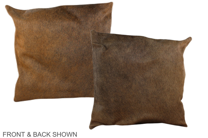 Chocolate 16"x16" Brazilian Cowhide Pillow #A36160 by Hudson Hides