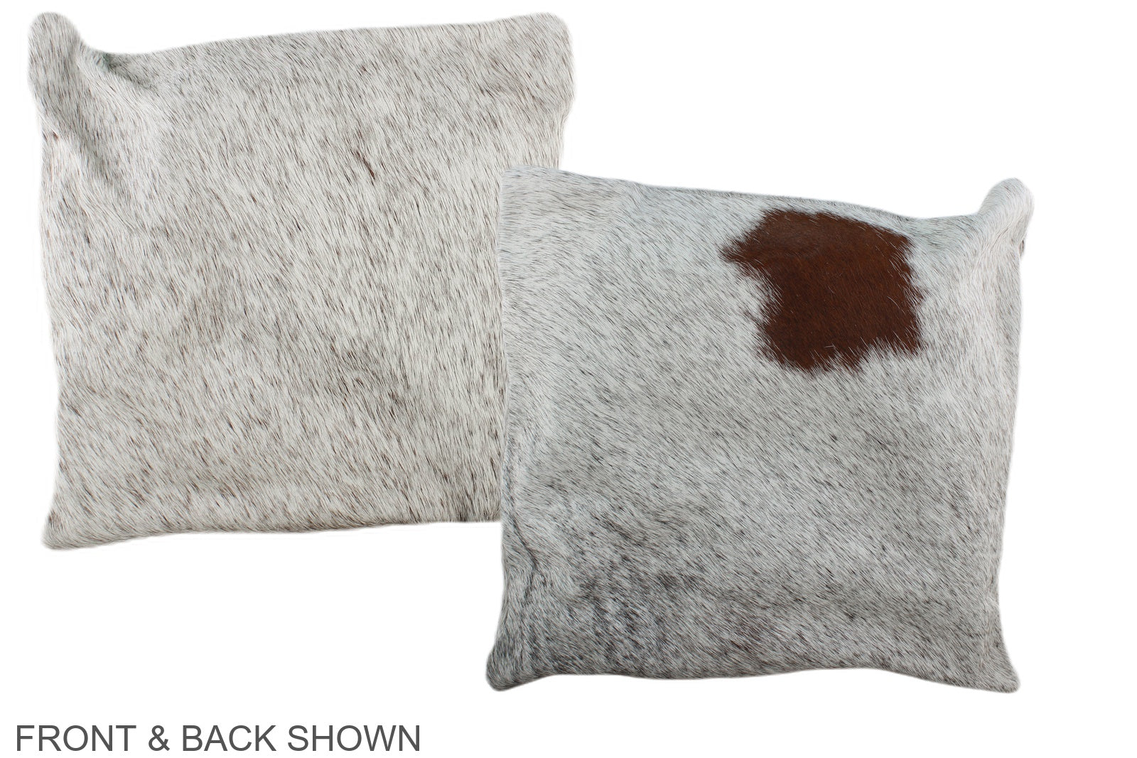 Salt and Pepper Brown Cowhide Pillow #A36166