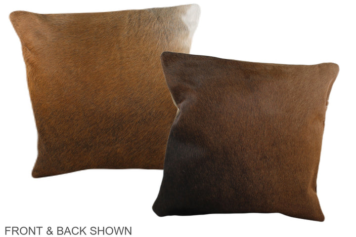 Chocolate 16"x16" Brazilian Cowhide Pillow #A36169 by Hudson Hides