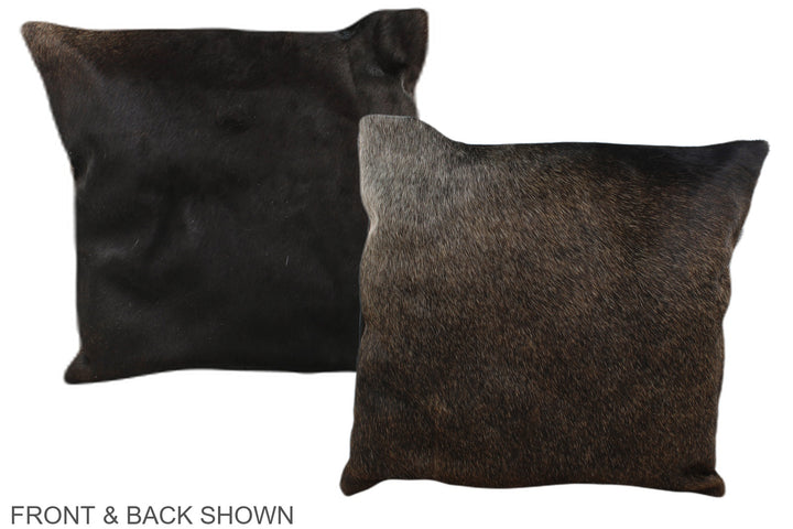 Chocolate 16"x16" Brazilian Cowhide Pillow #A36171 by Hudson Hides