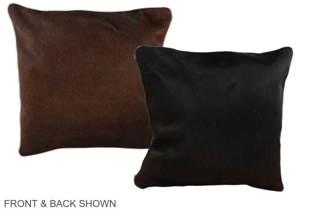 Chocolate 16"x16" Brazilian Cowhide Pillow #A36174 by Hudson Hides