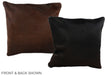 Chocolate 16"x16" Brazilian Cowhide Pillow #A36174 by Hudson Hides