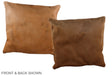 Solid Brown 16"x16" Brazilian Cowhide Pillow #A36175 by Hudson Hides