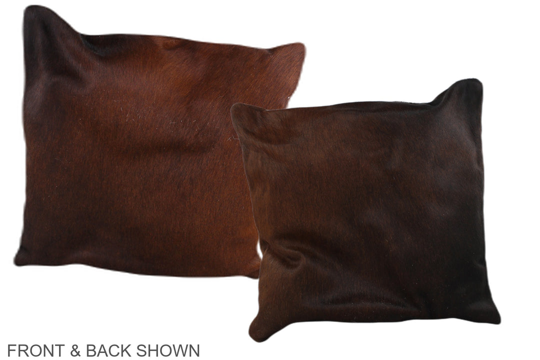Chocolate 16"x16" Brazilian Cowhide Pillow #A36178 by Hudson Hides