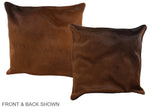 Chocolate 16"x16" Brazilian Cowhide Pillow #A36189 by Hudson Hides