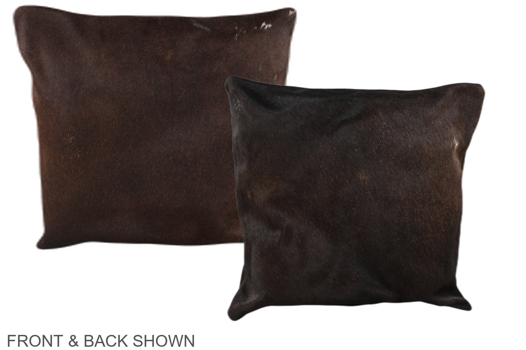 Chocolate 16"x16" Brazilian Cowhide Pillow #A36191 by Hudson Hides