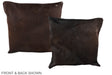 Chocolate 16"x16" Brazilian Cowhide Pillow #A36191 by Hudson Hides
