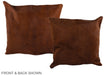 Solid Brown 16"x16" Brazilian Cowhide Pillow #A36193 by Hudson Hides