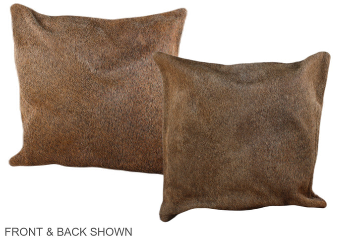 Chocolate 16"x16" Brazilian Cowhide Pillow #A36200 by Hudson Hides