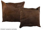 Chocolate 16"x16" Brazilian Cowhide Pillow #A36204 by Hudson Hides