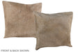 Grey with Beige 16"x16" Brazilian Cowhide Pillow #A36205 by Hudson Hides