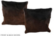 Chocolate 16"x16" Brazilian Cowhide Pillow #A36215 by Hudson Hides