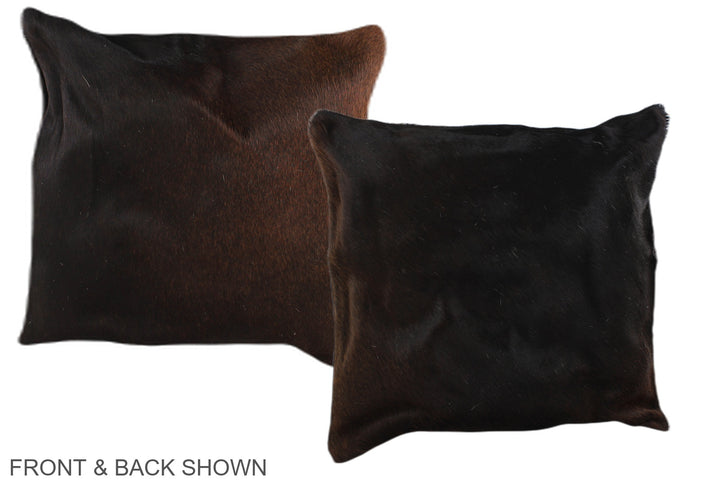Chocolate 16"x16" Brazilian Cowhide Pillow #A36217 by Hudson Hides
