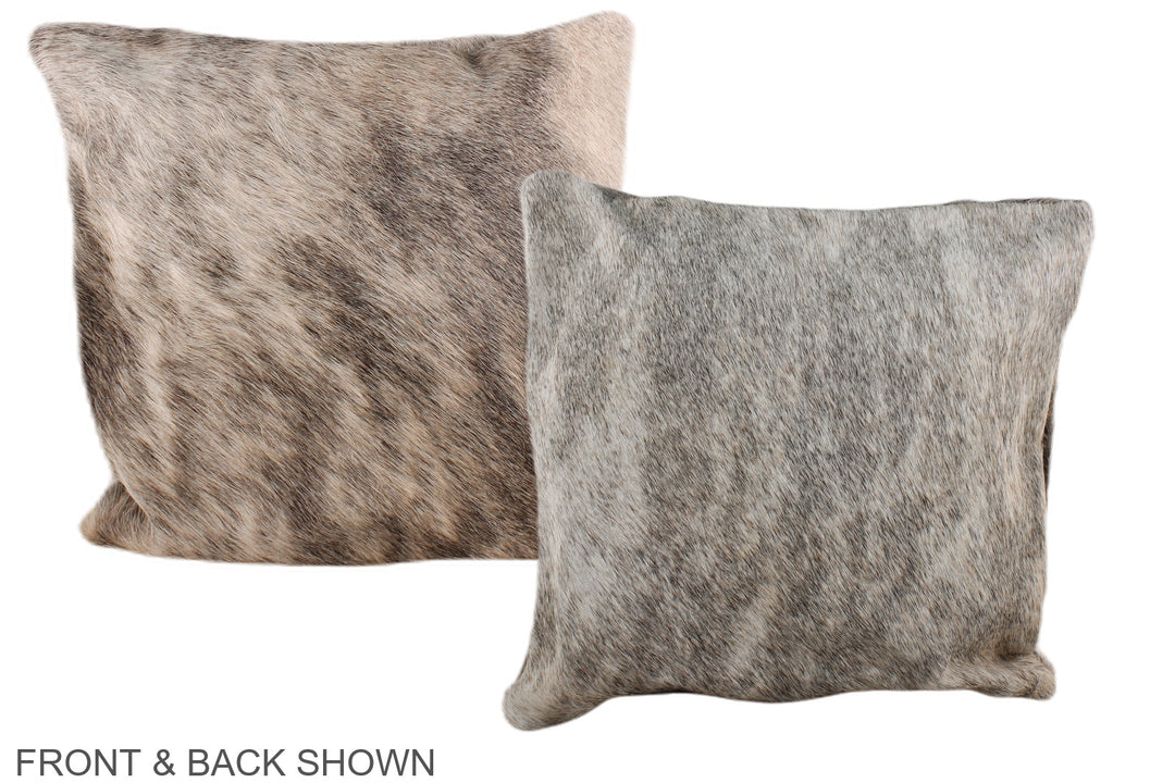 Grey 16"x16" Brazilian Cowhide Pillow #A36222 by Hudson Hides