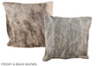 Grey 16"x16" Brazilian Cowhide Pillow #A36222 by Hudson Hides