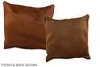 Solid Brown 16"x16" Brazilian Cowhide Pillow #A36223 by Hudson Hides