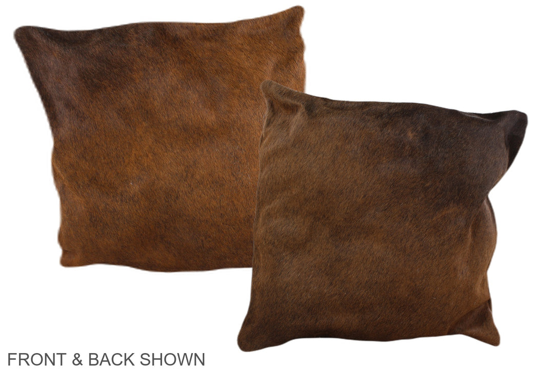 Chocolate 16"x16" Brazilian Cowhide Pillow #A36225 by Hudson Hides