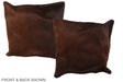 Brown with Red 16"x16" Brazilian Cowhide Pillow #A36232 by Hudson Hides