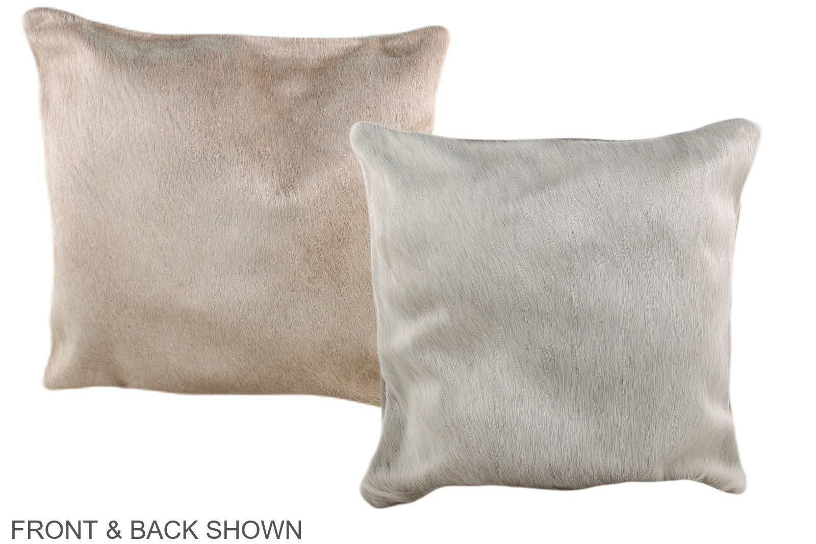 Solid White Cowhide Pillow #A36234