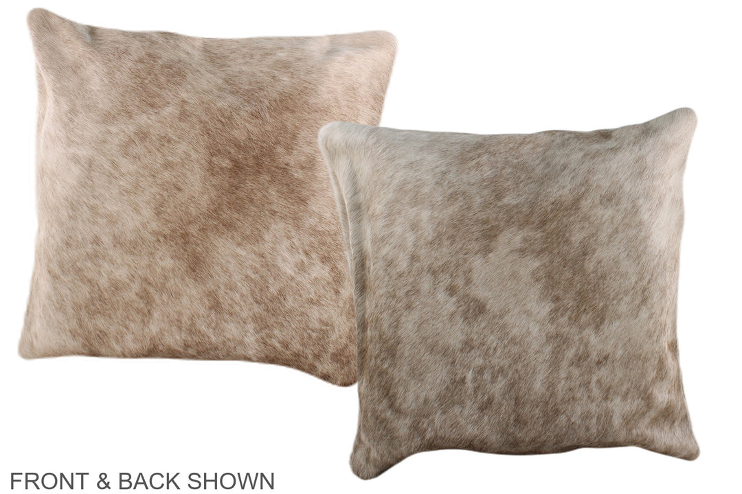 Taupe 16"x16" Brazilian Cowhide Pillow #A36238 by Hudson Hides