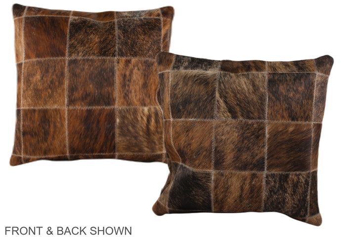 Patchwork 16"x16" Brazilian Cowhide Pillow #A36241 by Hudson Hides