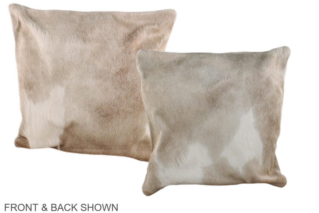Champagne 16"x16" Brazilian Cowhide Pillow #A36244 by Hudson Hides