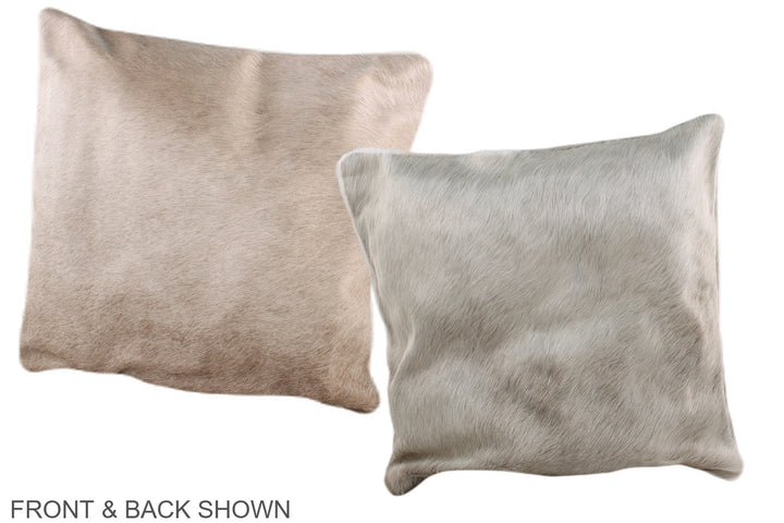 Champagne 16"x16" Brazilian Cowhide Pillow #A36245 by Hudson Hides