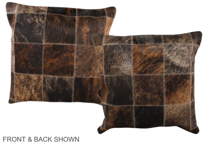 Patchwork 16"x16" Brazilian Cowhide Pillow #A36247 by Hudson Hides