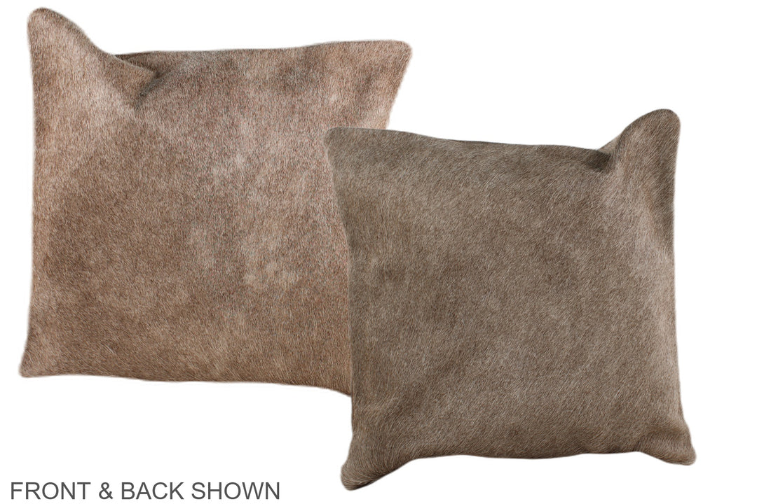 Taupe 16"x16" Brazilian Cowhide Pillow #A36249 by Hudson Hides