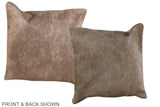 Taupe 16"x16" Brazilian Cowhide Pillow #A36249 by Hudson Hides