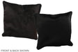 Solid Black 16"x16" Brazilian Cowhide Pillow #A36251 by Hudson Hides