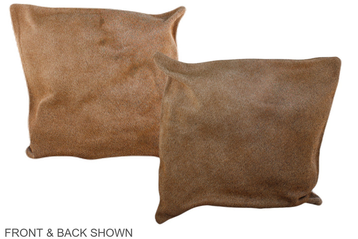 Solid Brown 16"x16" Brazilian Cowhide Pillow #A36252 by Hudson Hides
