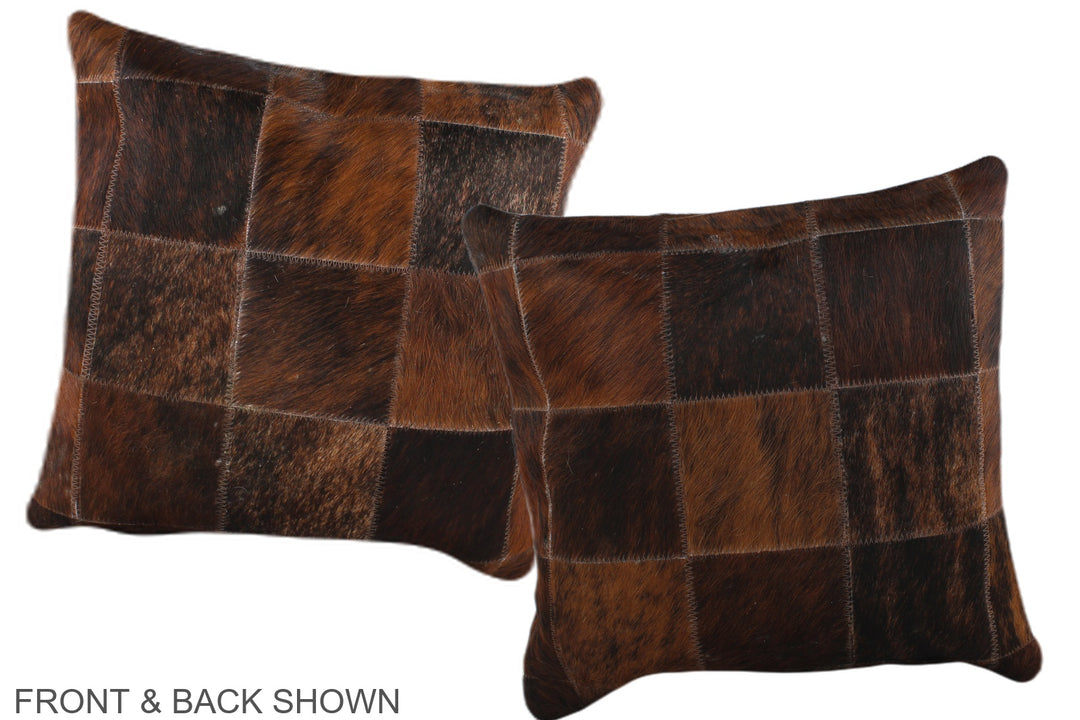 Patchwork 16"x16" Brazilian Cowhide Pillow #A36253 by Hudson Hides