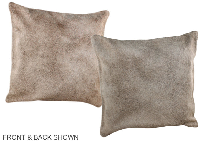 Champagne 16"x16" Brazilian Cowhide Pillow #A36254 by Hudson Hides