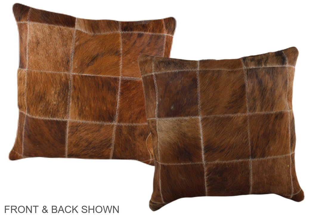 Patchwork 16"x16" Brazilian Cowhide Pillow #A36256 by Hudson Hides