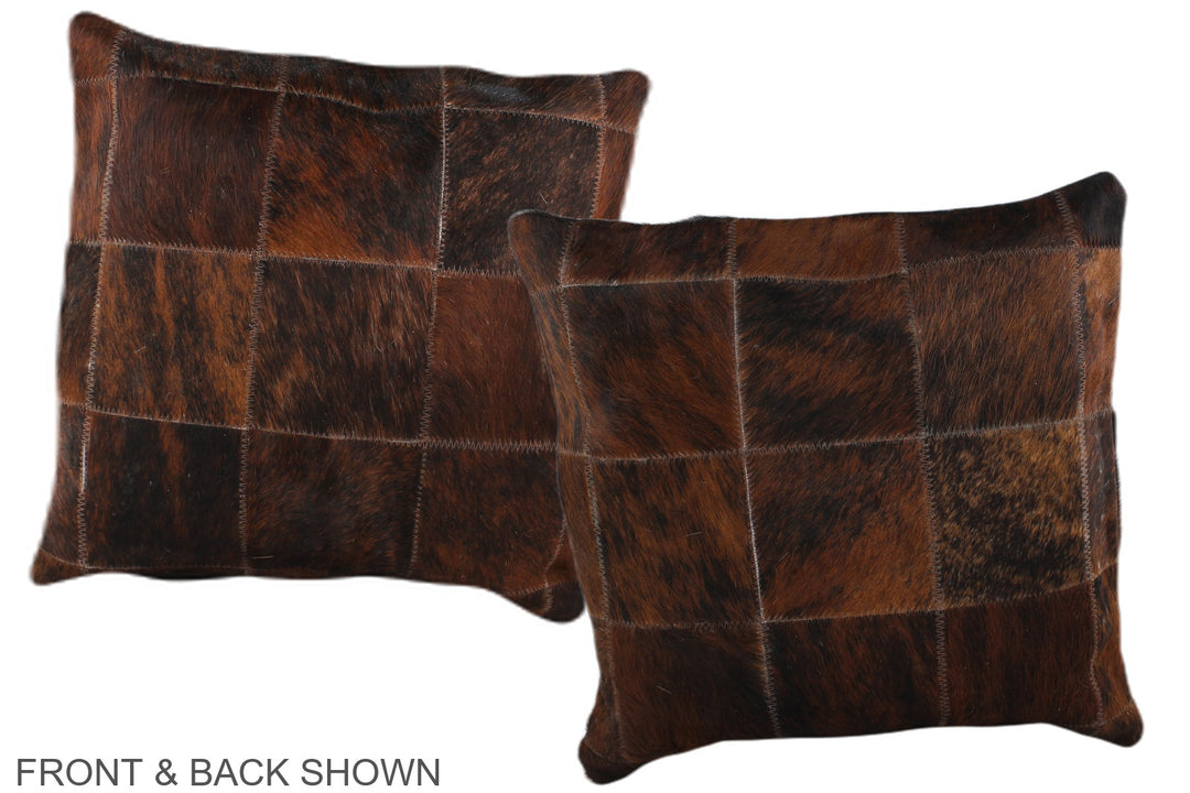 Patchwork 16"x16" Brazilian Cowhide Pillow #A36262 by Hudson Hides