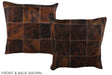 Patchwork 16"x16" Brazilian Cowhide Pillow #A36265 by Hudson Hides