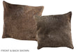 Grey with Beige 16"x16" Brazilian Cowhide Pillow #A36267 by Hudson Hides