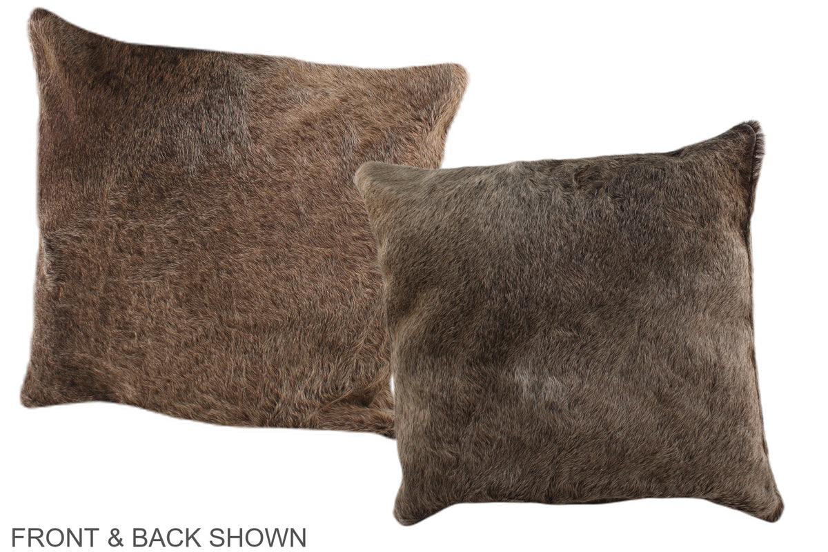 Grey with Beige Cowhide Pillow #A36267