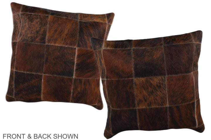 Patchwork 16"x16" Brazilian Cowhide Pillow #A36268 by Hudson Hides