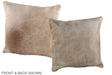 Champagne 16"x16" Brazilian Cowhide Pillow #A36269 by Hudson Hides
