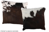 Chocolate 16"x16" Brazilian Cowhide Pillow #A36270 by Hudson Hides