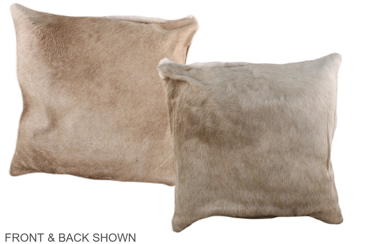 Champagne 16"x16" Brazilian Cowhide Pillow #A36272 by Hudson Hides