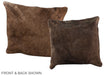 Taupe 16"x16" Brazilian Cowhide Pillow #A36273 by Hudson Hides