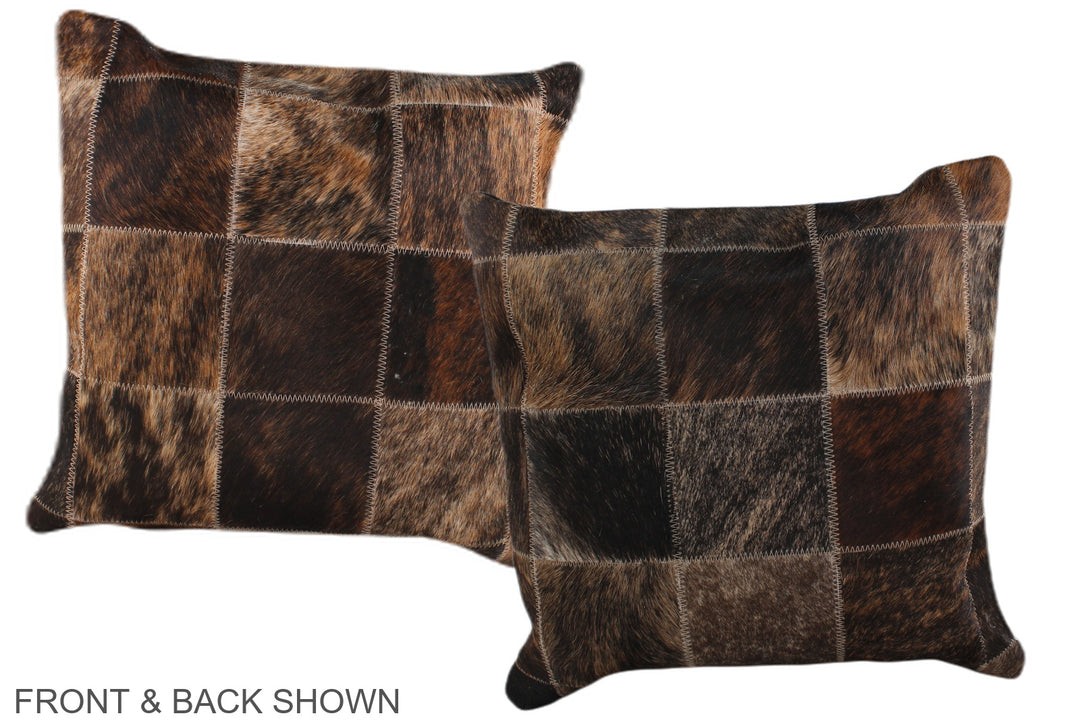 Patchwork 16"x16" Brazilian Cowhide Pillow #A36277 by Hudson Hides