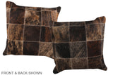 Patchwork 16"x16" Brazilian Cowhide Pillow #A36277 by Hudson Hides