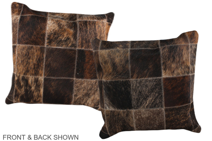 Patchwork 16"x16" Brazilian Cowhide Pillow #A36277 by Hudson Hides