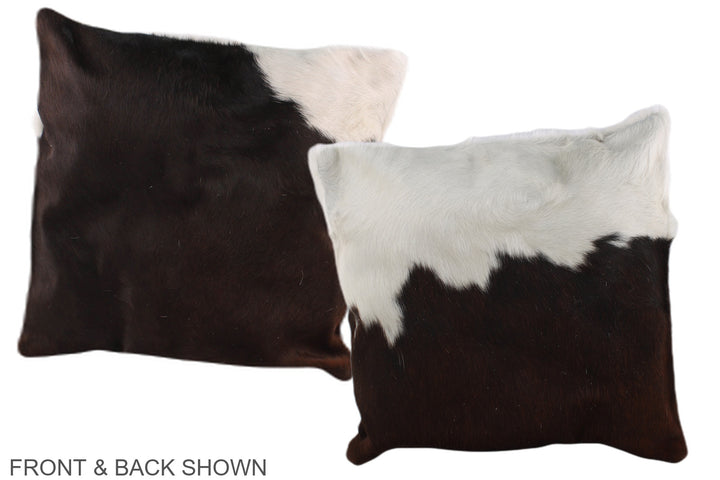 Chocolate 16"x16" Brazilian Cowhide Pillow #A36279 by Hudson Hides