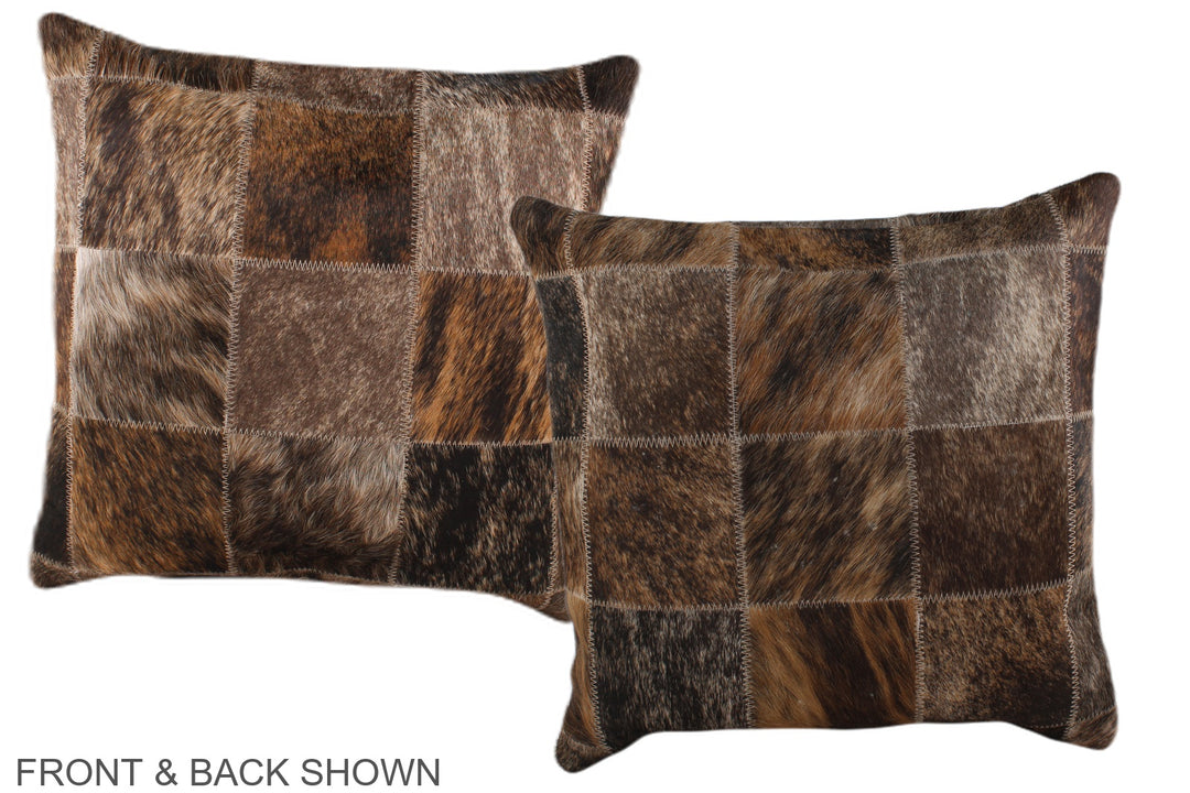 Patchwork 16"x16" Brazilian Cowhide Pillow #A36280 by Hudson Hides
