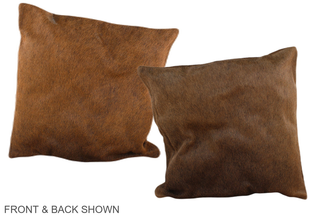Chocolate 16"x16" Brazilian Cowhide Pillow #A36281 by Hudson Hides